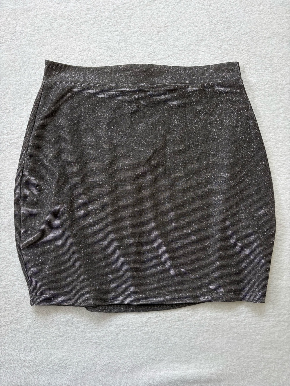 Windsor Metallic Silver Glitter Pencil Skirt